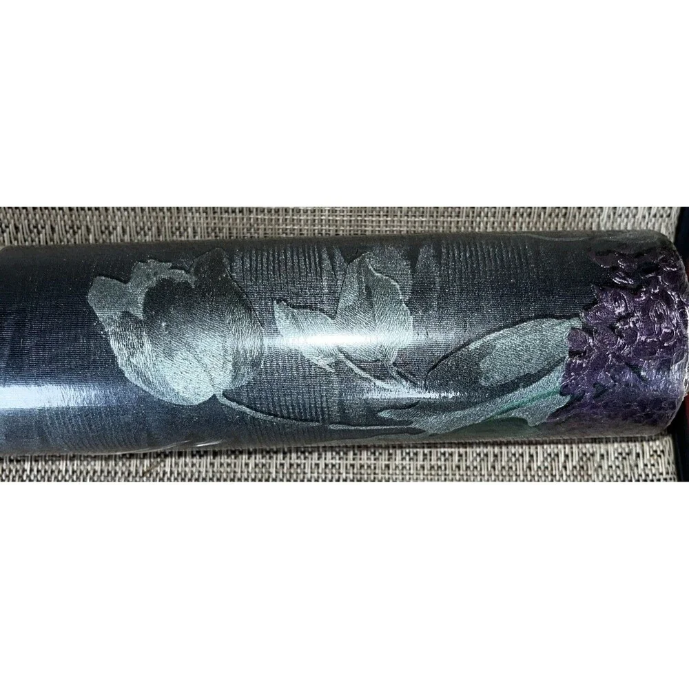Double Bolt Borden Wallpaper In Dark Purples And Greens Light Reflective